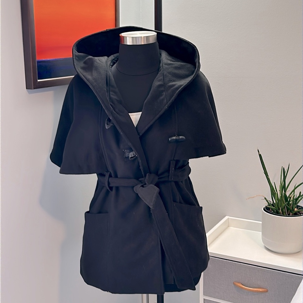 Hooded coat by Jessica Simpson in Black Large